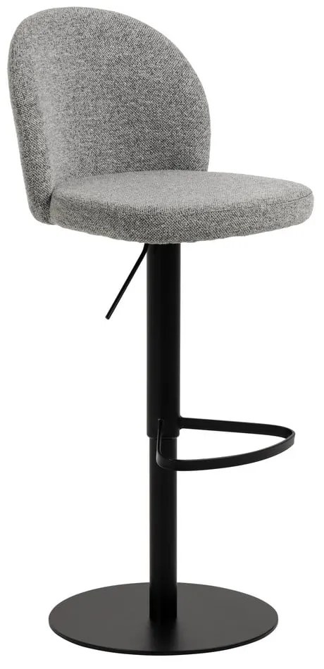 Čierno-sivá barová stolička s nastaviteľnou výškou (výška sedadla 55 cm) Patricia – Actona