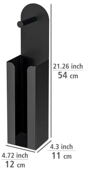WENKO 26059100 - Držiak rolí AGIRA 12x54 cm čierny