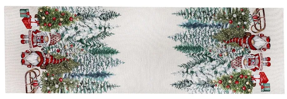 Gobelínový obrus s krásnym vianočným motívom 45 x 140 cm