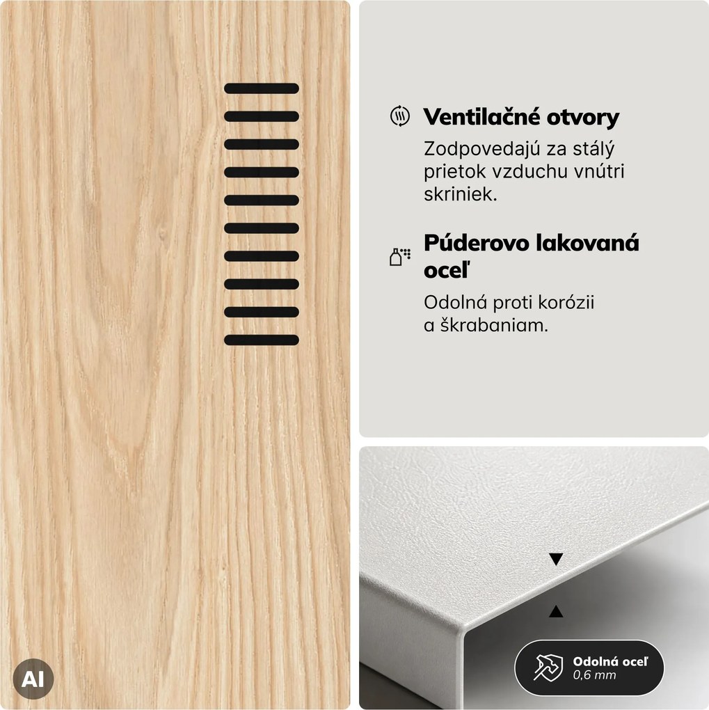 Šatníková skriňa typu L sivá, dub sonoma, 800x1850x450 mm: JULIA Eco Design