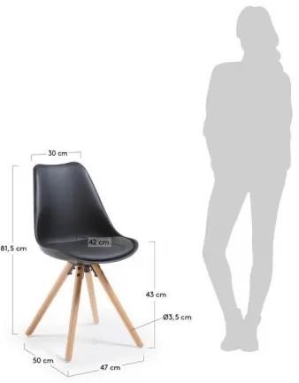 RALF stolička Čierna