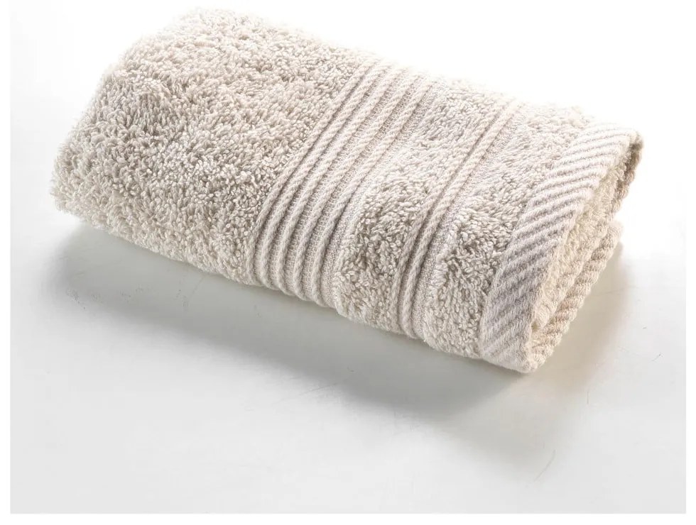 Béžový froté bavlnený uterák 30x50 cm Tendresse – douceur d'intérieur