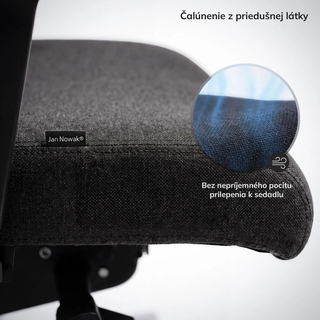 Ergonomická otočná kancelárska stolička, tmavošedá: VECTOR