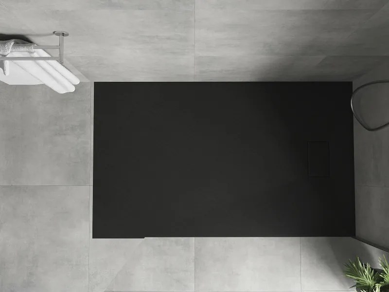 Mexen Hugo, SMC obdĺžniková sprchová vanička 150 x 80 cm, čierna matná, 42708015