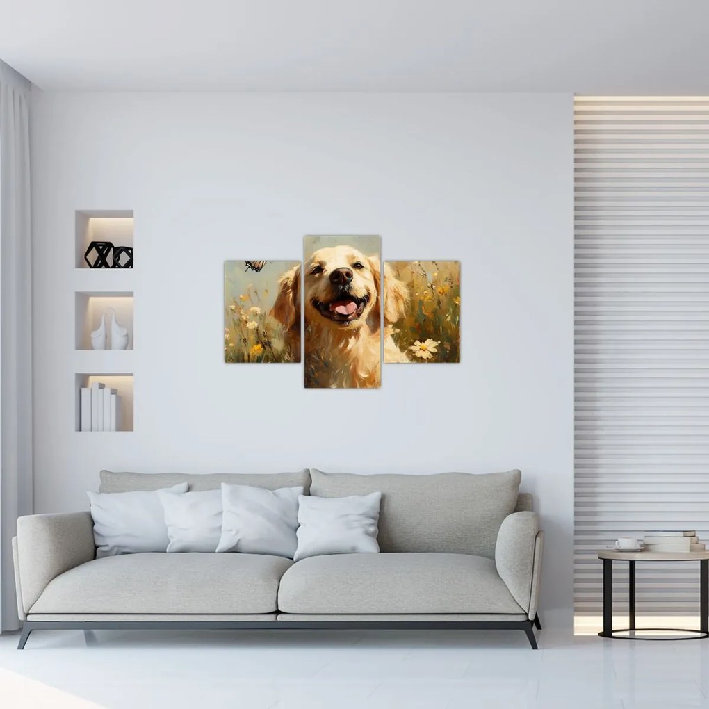 Obraz - Šťastný psík (90x60 cm)