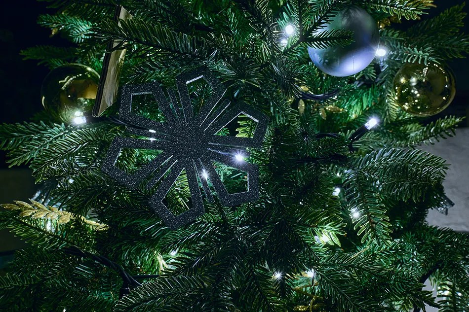 DECOLED Vločka II, pr. 15 cm, stříbrná