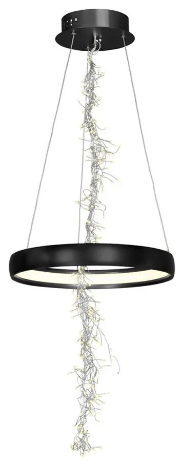 LED Luster na lanku SPARK LED/35W/230V čierna