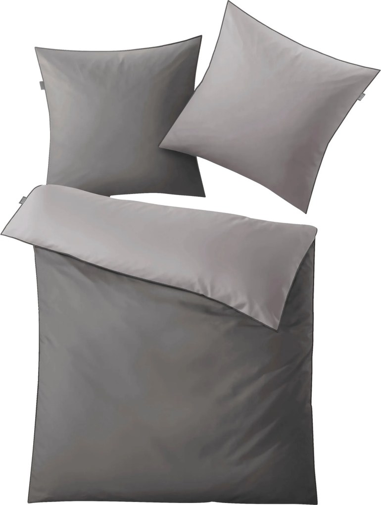 XXXLutz OBOJSTRANNÁ POSTEĽNÁ BIELIZEŇ, makosatén, sivá, 135/200 cm Kleine Wolke - Online Only bytové doplnky - 003342187902