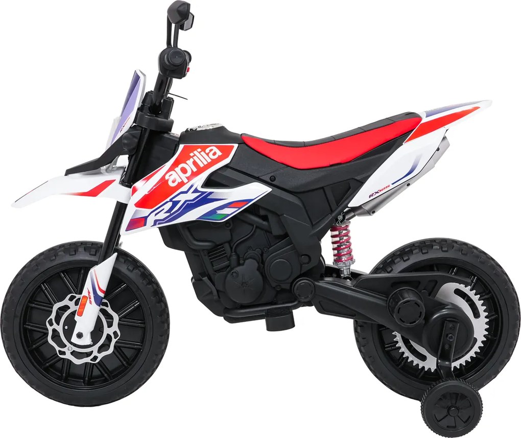 Ramiz Detský motocykel Aprilia RX biely
