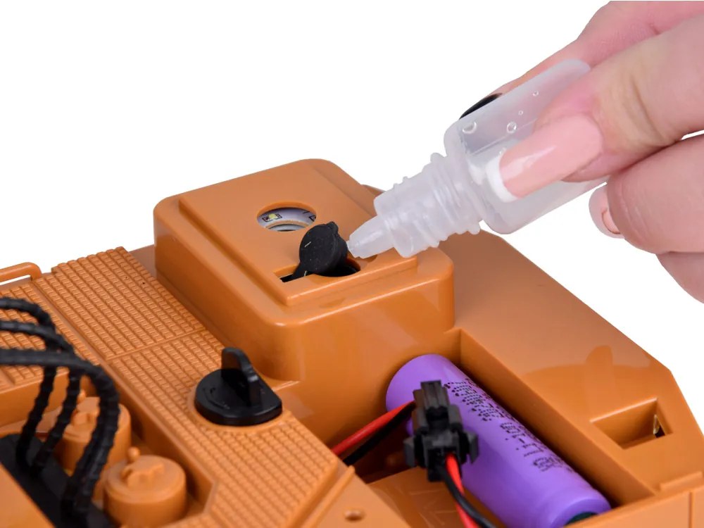 Jokomisiada Pevné pásové rýpadlo, Dymový efekt, Zvuk, LED svetlo + diaľkové ovládanie RC0698