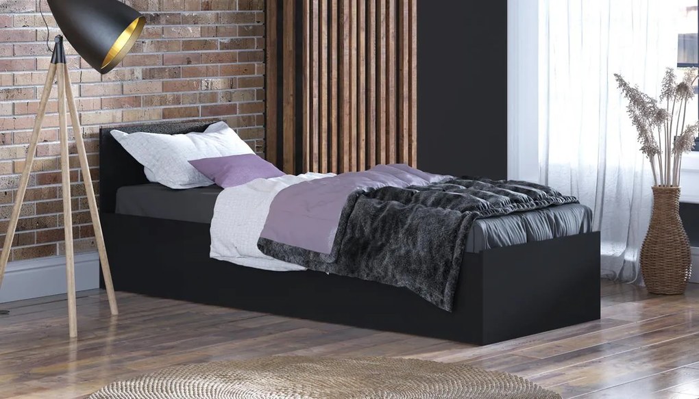 Posteľ 90x200 cm s matracom a úložným priestorom SPART1 Wenge