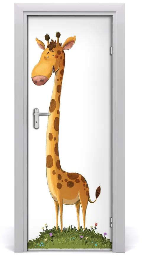 Samolepiace fototapety na dvere žirafa 85x205 cm