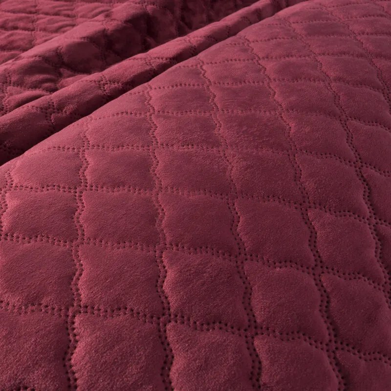 Dekorstudio Zamatový prehoz na posteľ VELVET3 v bordovej farbe Rozmer prehozu (šírka x dĺžka): 220x240cm