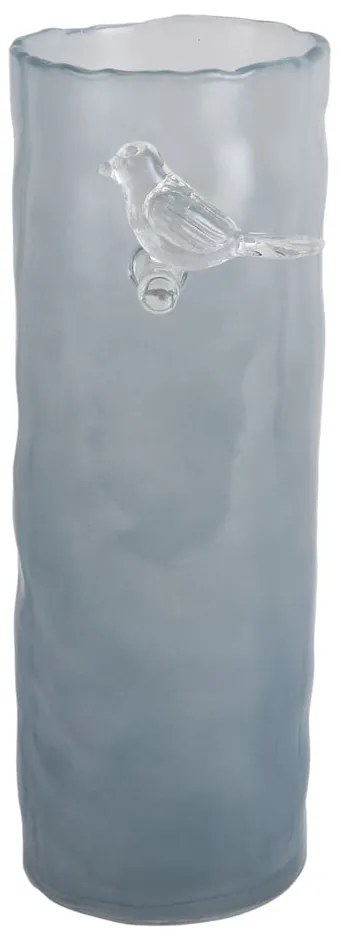 Modrá sklenená váza (výška 27 cm) Bird On Branch – PT LIVING