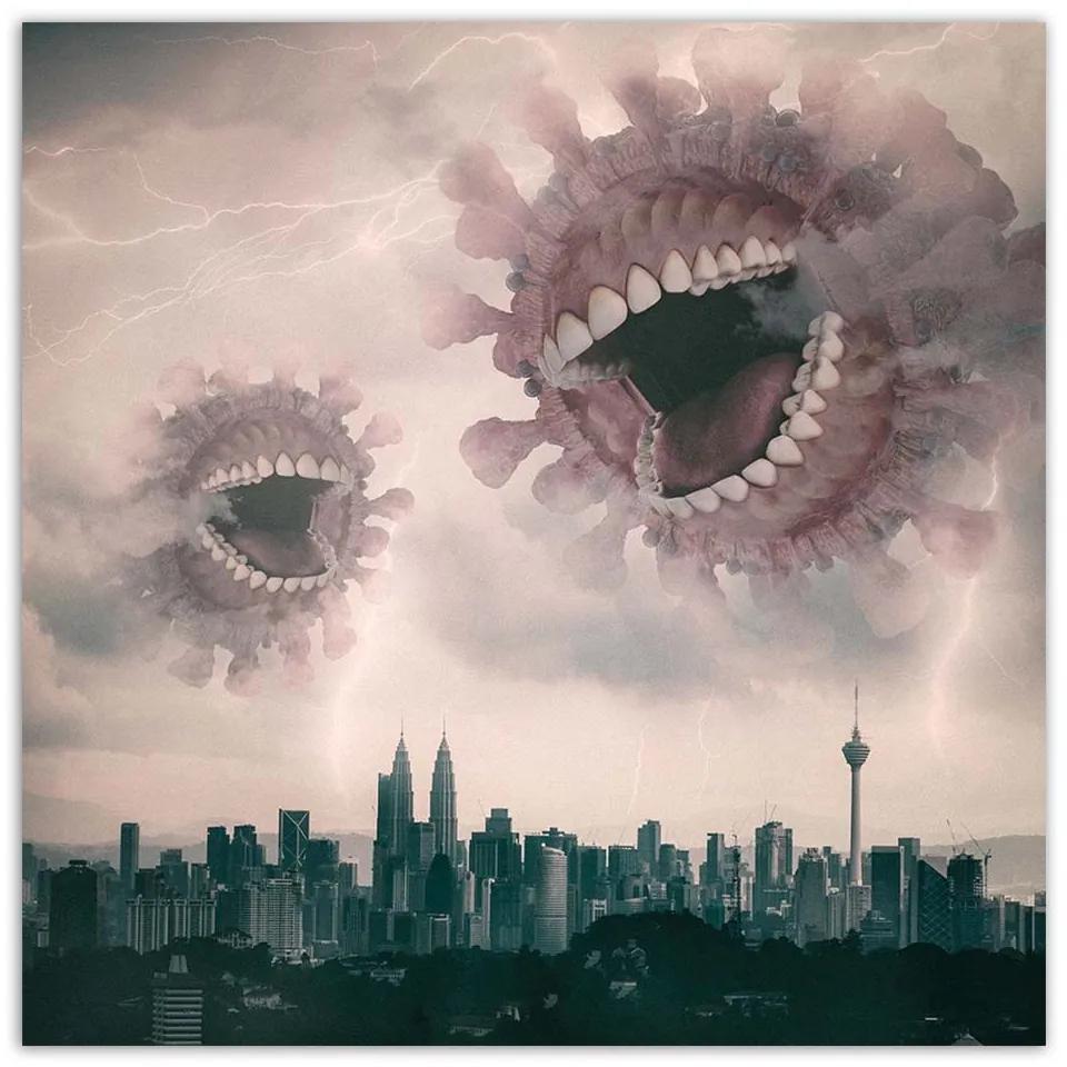 Gario Obraz na plátne Útok pandémie - Zehem Chong Rozmery: 30 x 30 cm