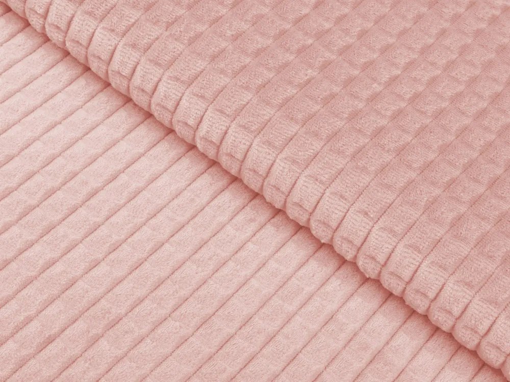 Biante Detské posteľné obliečky do postieľky Minky kocky MKK-003 Púdrovo ružové Do postieľky 90x140 a 50x70 cm