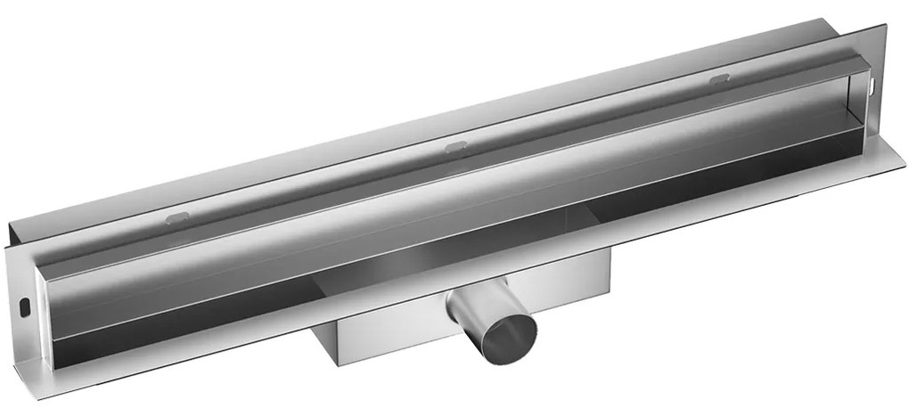 CERANO - Lineárny odtokový žľab k stene, so sifónom - chróm - 80 cm, CER-CER-476654