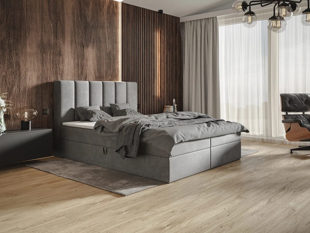 Čalúnená posteľ boxspring 120x200 S úložným priestorom