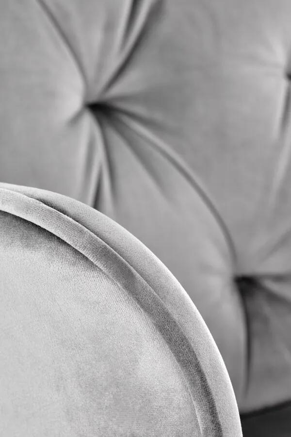 Kancelárska otočná stolička TULIP — látka, sivá