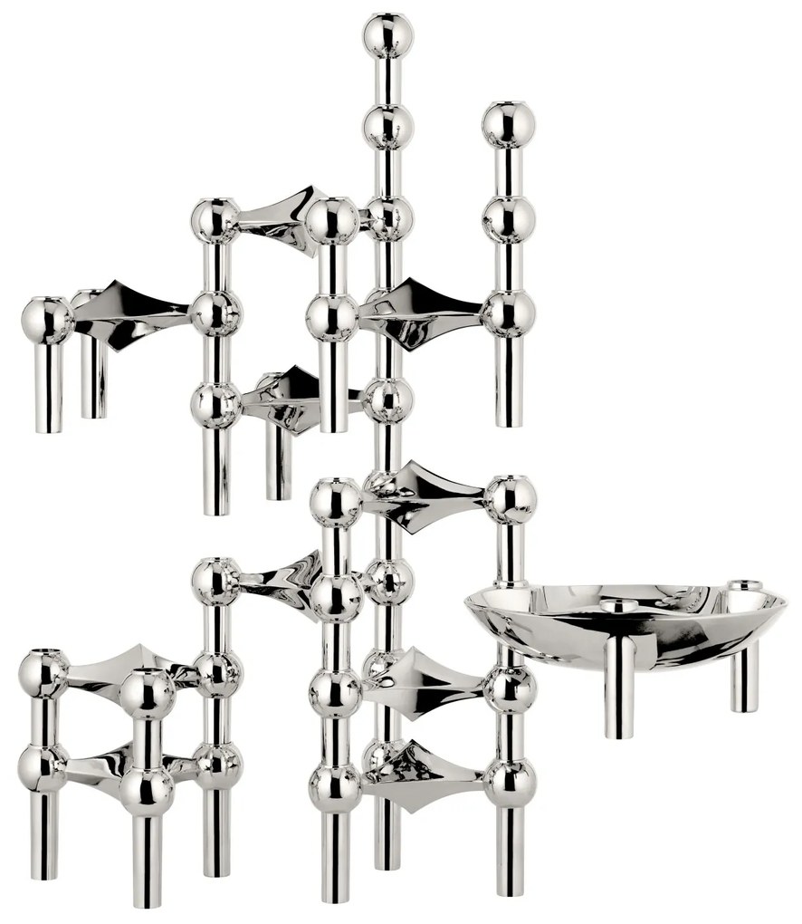 Stoff Nagel Dizajnový svietnik STOFF Nagel Chrome