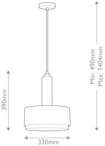 Hinkley HK-CEDRIC-P-M-BK-Luster na tyči CEDRIC 2xE27/60W/230V pr.33cm zlatá/čierna