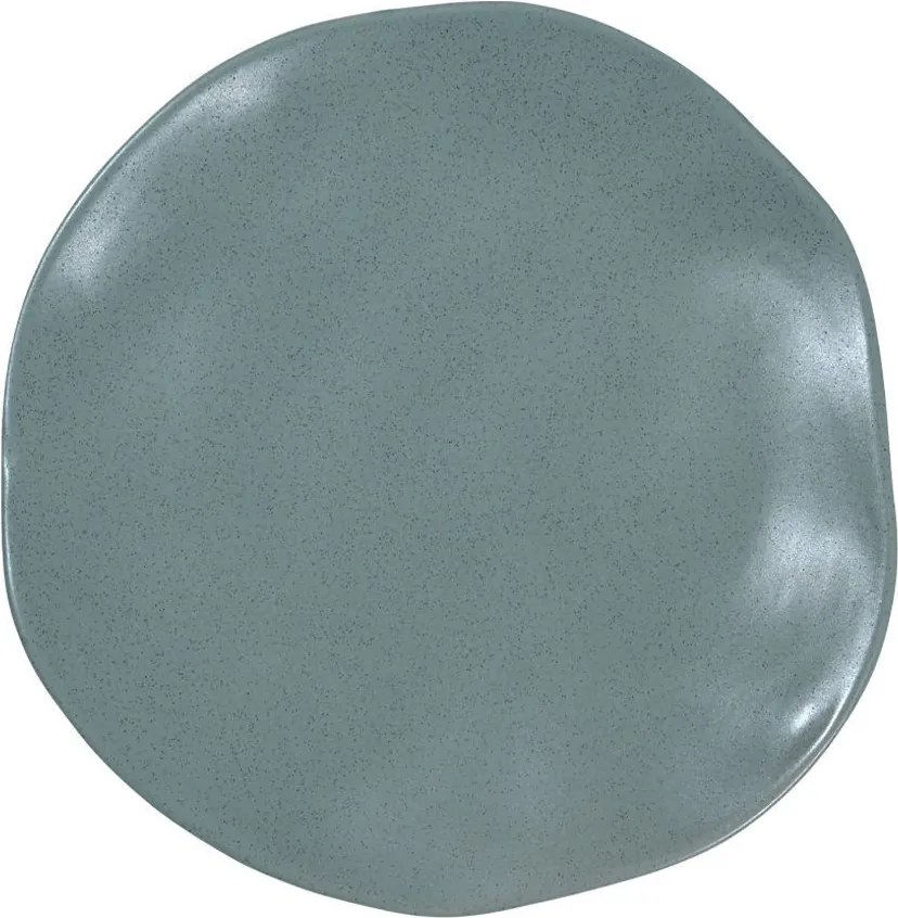 Mělký kameninový talíř Mare Teal 27 cm modrý