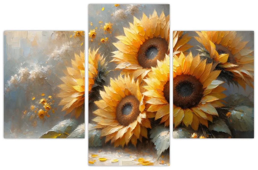 Obraz - Maľba slnečníc (90x60 cm)