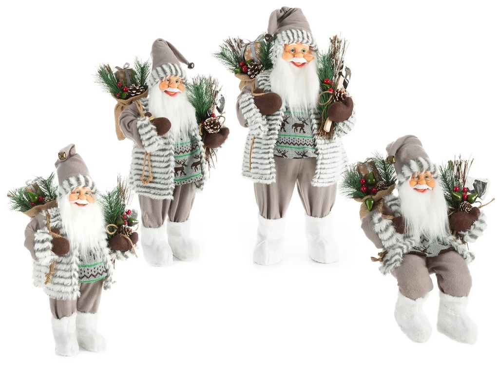 VIANOČNÁ FIGÚRKA SANTA 60 CM BIELA