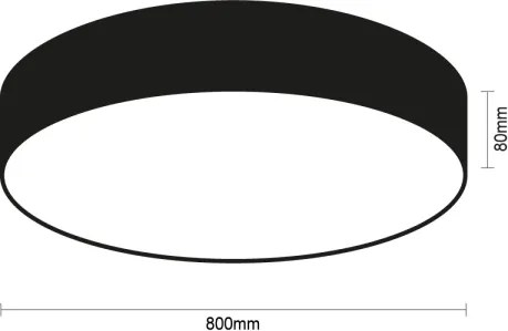 LED stropné svietidlo LED/135W/230V 3000/4000/6500K priemer 80 cm čierne