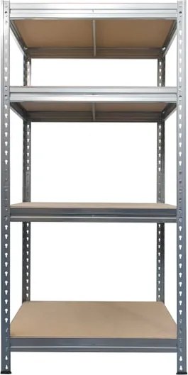 Kovové regály BULLRACK RIVET PRO 200x150x60 DTD drevotrieska 4 úrovne pozinkovaná
