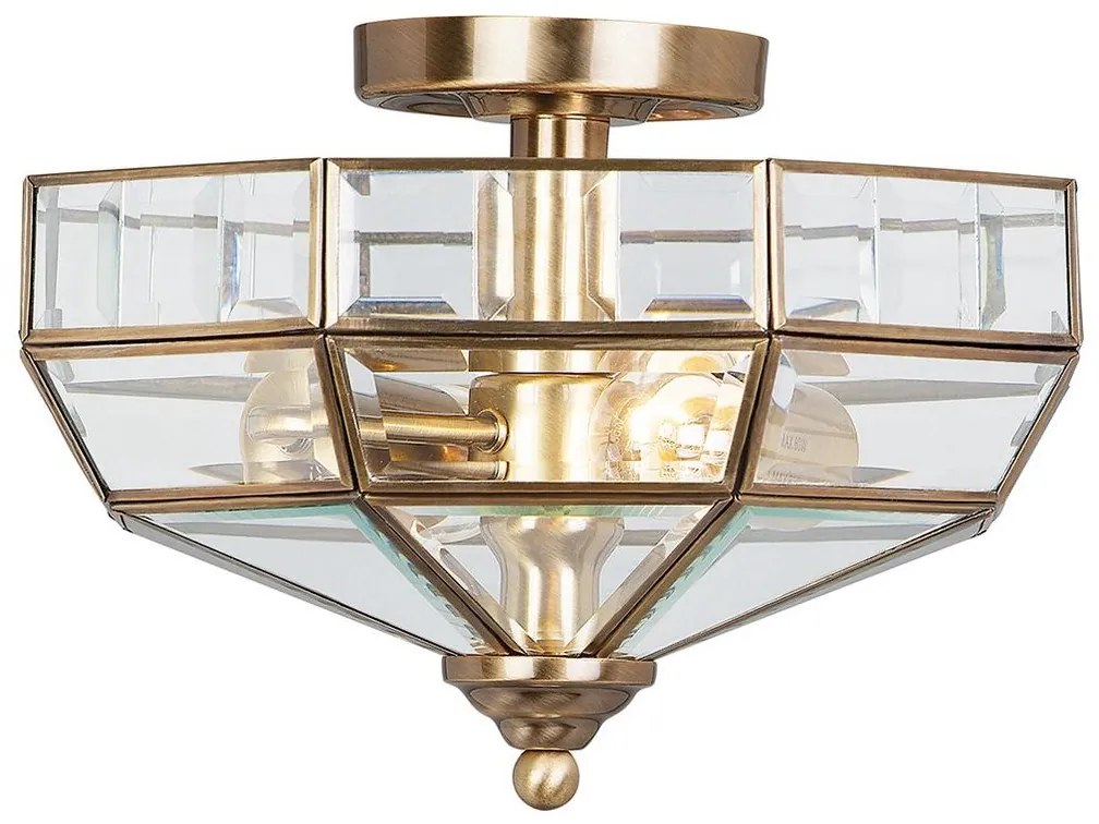 Elstead OLD-PARK-AB - Stropné svietidlo OLD PARK 2xE27/60W/230V mosadz