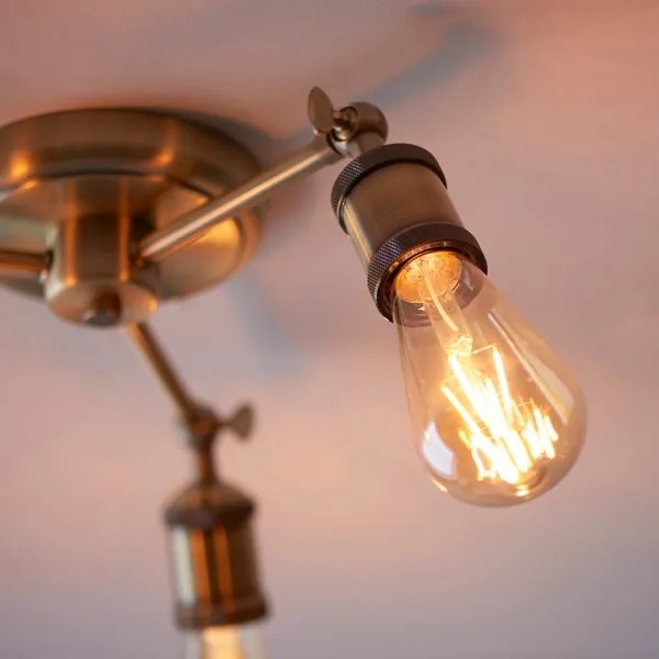 Endon 97243 - Bodové svietidlo HAL 3xE27/10W/230V mosadz