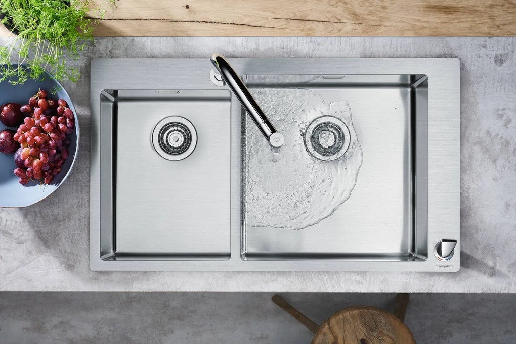 Hansgrohe M71, drezová batéria M7120-H200 s výsuvnou spŕškou, 2-otvorová inštalácia, sBOX, chrómová, HAN-73818000