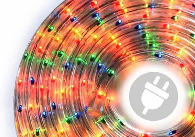 Svetelný kábel 10 m - farebný, 360 minižiaroviek