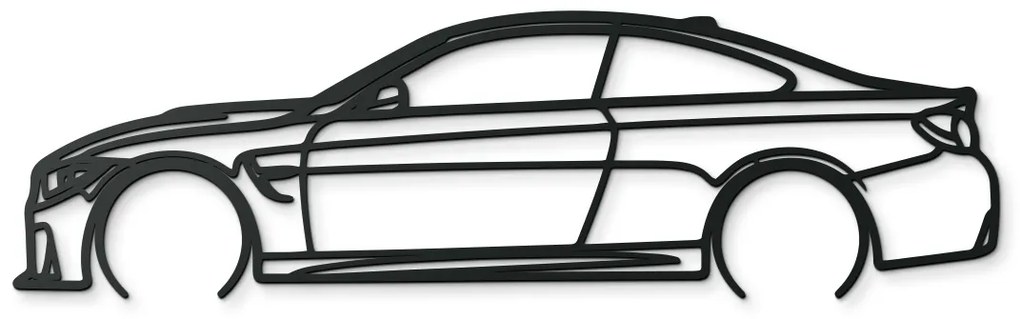 drevko Drevený obraz na stenu BMW M4 Rozmer obrazu: 25 x 86 cm, Farba dekorácie: Čierna