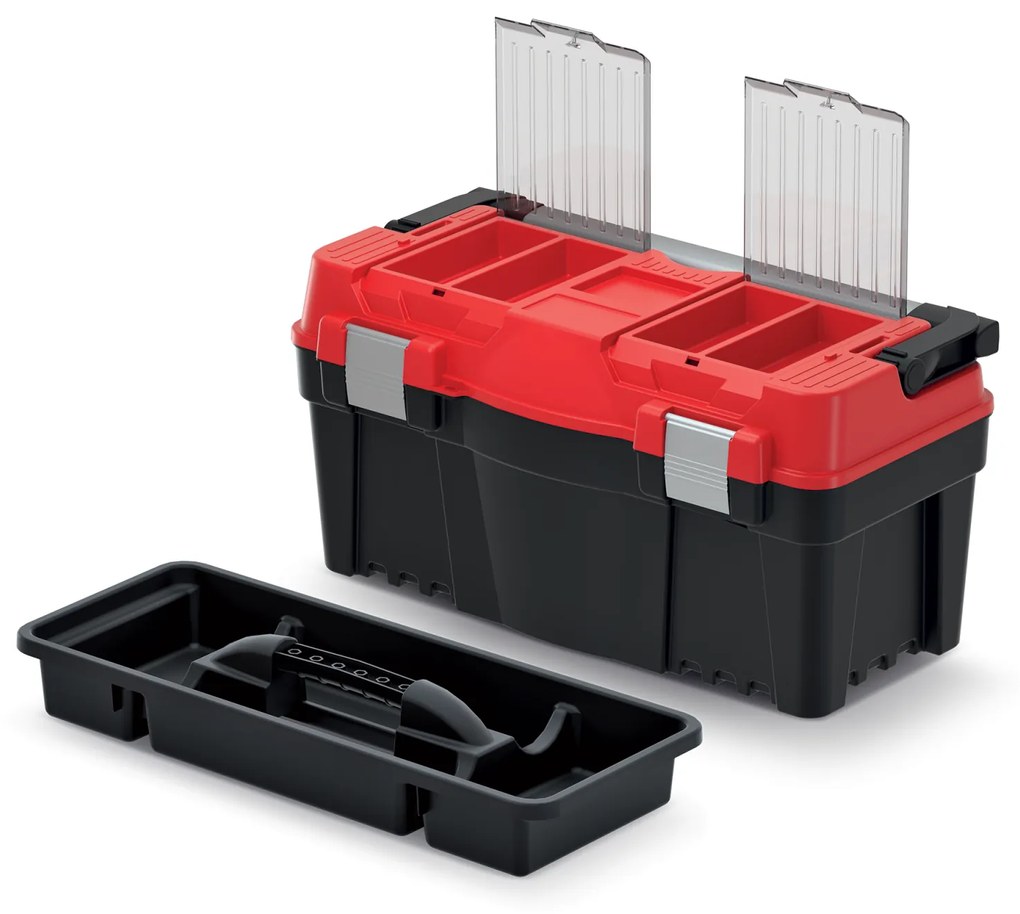 Kufr na nářadí TOPAPP 55 x 26,7 x 27,7 cm černo-červený