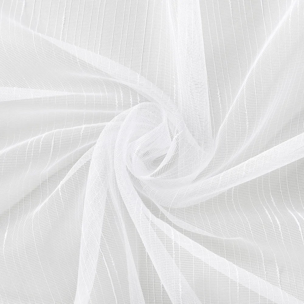 Záclona biela s olovkom vzor Prší - ZAC-023 výška 260 cm Iba metráž