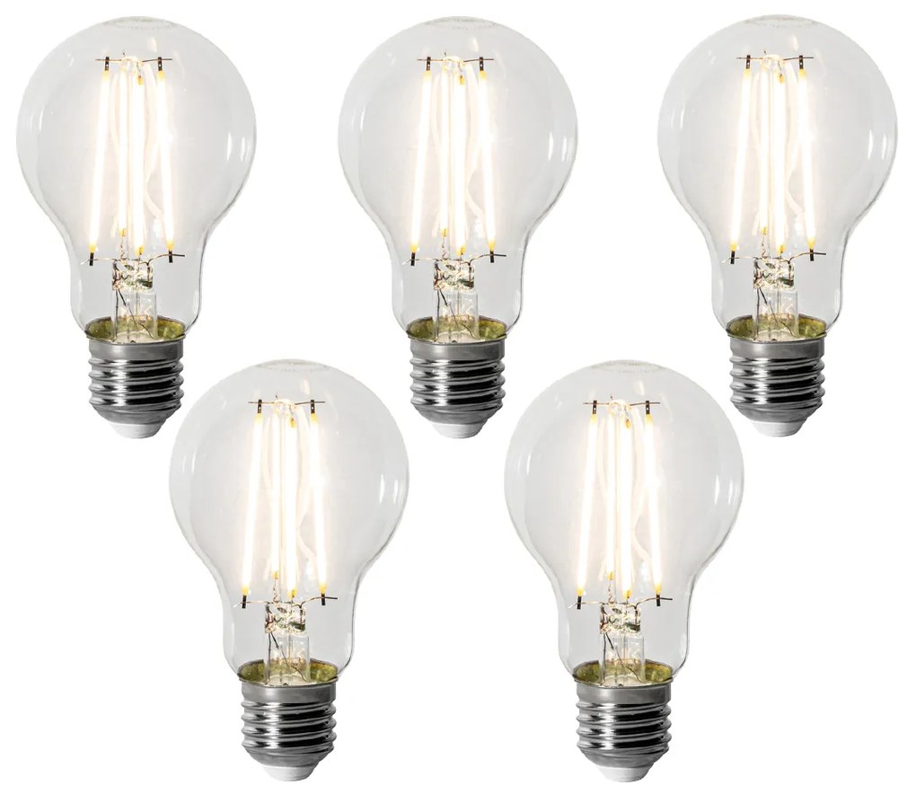 Sada 5 ks E27 dimbare LED lamp A60 8W 900 lm 3000K