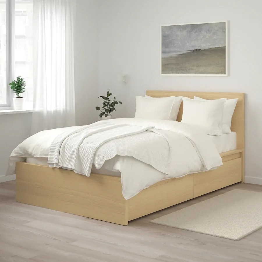 IKEA MALM Rám postele s 2 úložnými priestormi 120 x 200 cm jednolôžkové