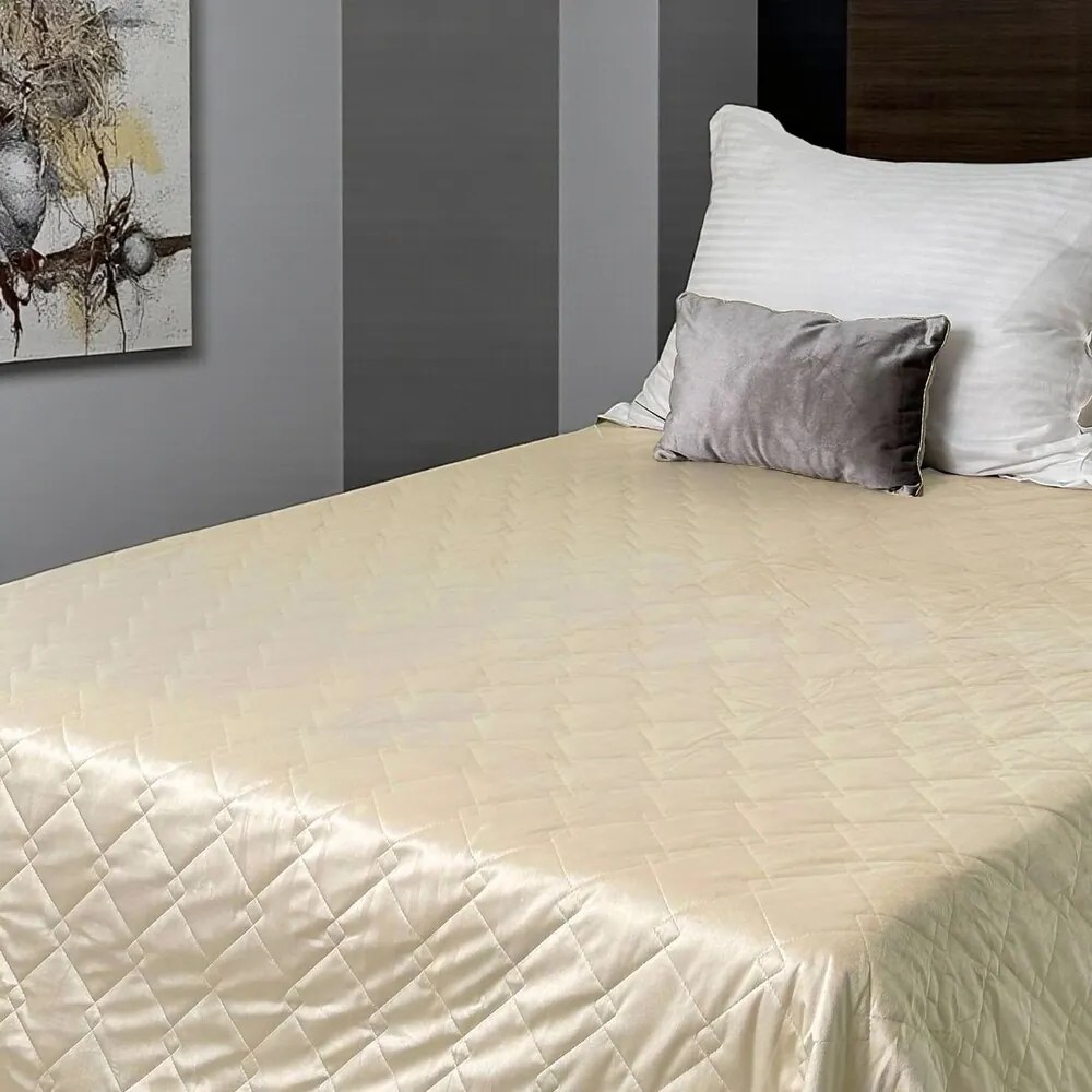 Prehoz na posteľ TORMA ECRU 220x240 cm