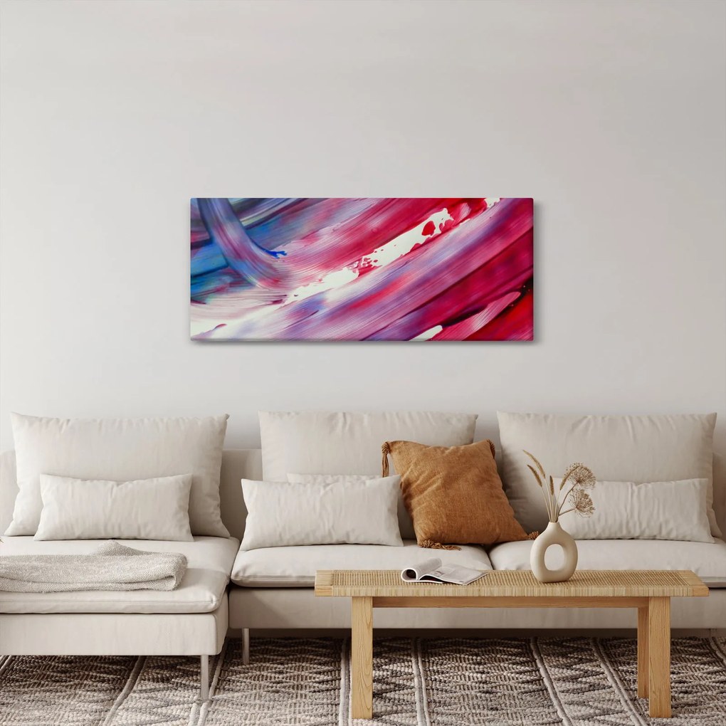 Obraz - ružovo modrej farby (120x50 cm)
