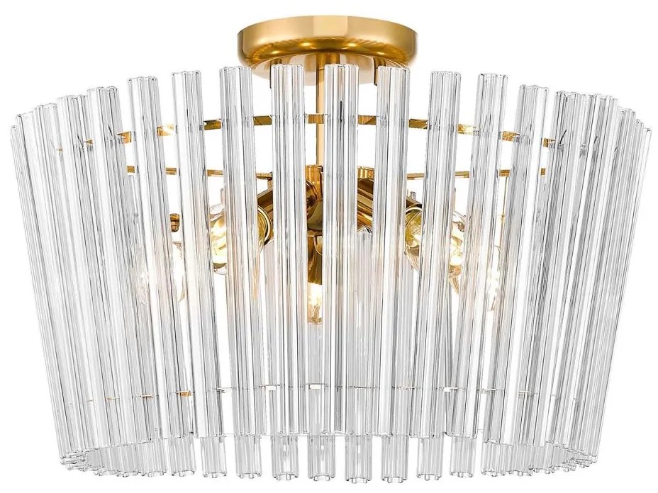 Zuma Line C0547-05H-F9AC - Prisadený luster BACH 5xE14/40W/230V zlatá