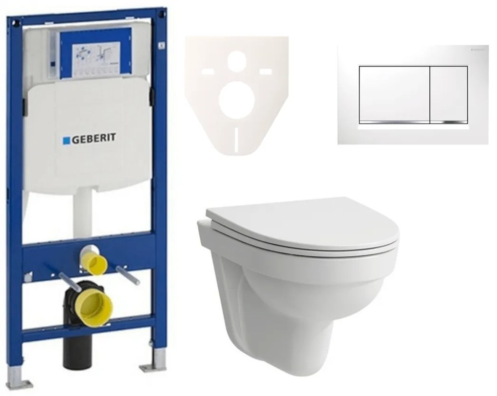 Cenovo zvýhodnený závesný WC set Geberit do ľahkých stien / predstenová montáž + WC Laufen Laufen Pro Nordic SIKOGES3H5