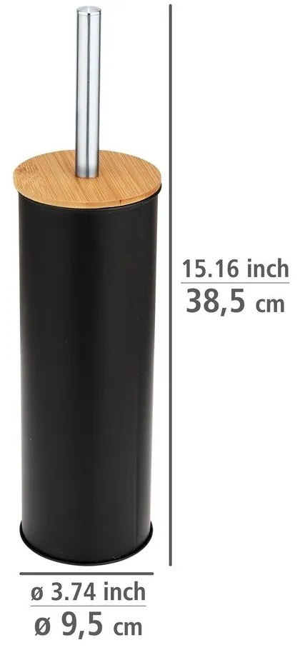 Čierna oceľová WC kefa Tortona – Wenko