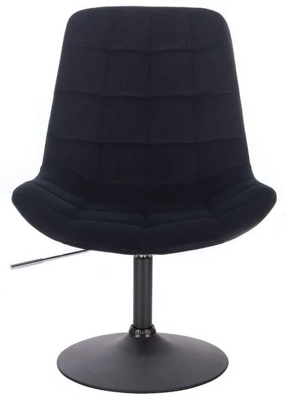 LuxuryForm DESIGN Stolička PARIS VELUR na čiernom tanieri - čierna