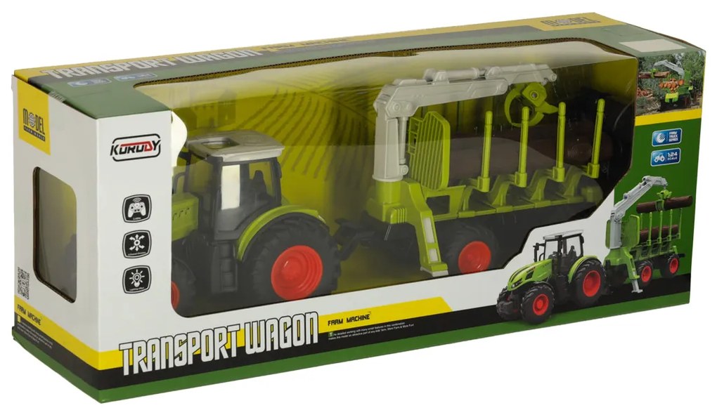 RC poľnohospodársky traktor so závesom 2.4G 3.7V 500mAh