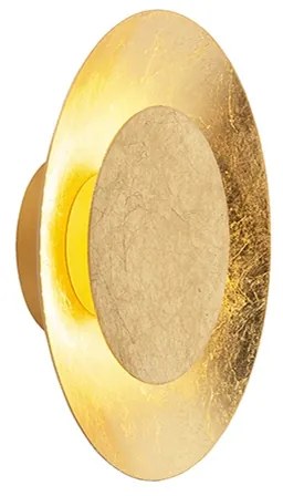 Stropné svietidlo v štýle Art Deco zlaté/mosadzné vrátane LED - Sun