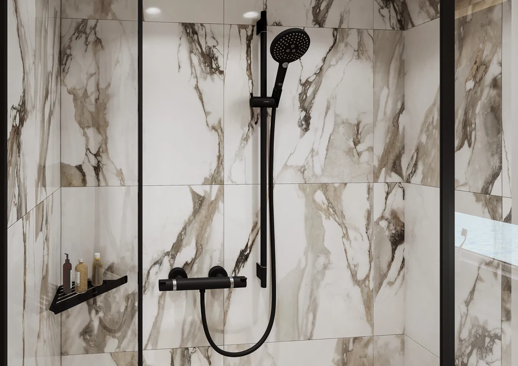 Hansgrohe AddStoris, košík do rohu, matná čierna, HAN-41741670