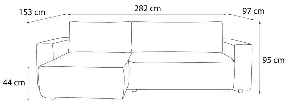 Tmavomodrá variabilná rozkladacia rohová pohovka Nihad – Bobochic Paris