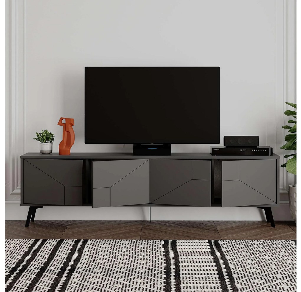 TV stolík/skrinka Duben (antracit). Akcia -18%. Vlastná spoľahlivá doprava až k Vám domov. 1102079